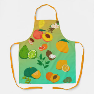 Farbige Bleistiftfrüchte und Veggies Schürze