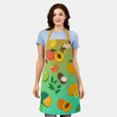Farbige Bleistiftfrüchte und Veggies Schürze (Getragen)
