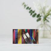 Farbige Bleistiftkunst des Kunst-Künstlers Visitenkarte (Stehend Vorderseite)