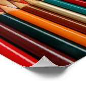 Farbige Bleistiftstifte drucken Poster (Ecke)