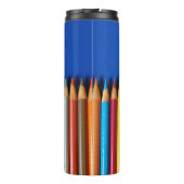Farbige Bleistiftstifte Thermosbecher (Rückseite)