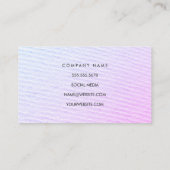 Farbige Blende / Papiertextur Visitenkarte (Rückseite)