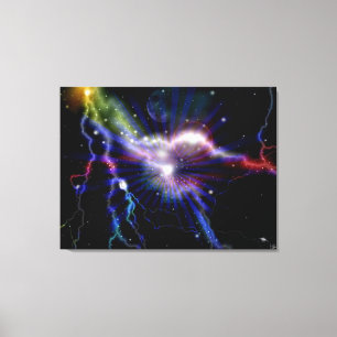 Farbige Blitzgalaxie-Kunstdesign-Abstrakt 2 Leinwanddruck