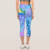 Farbige Blobs Capri Leggings (Rückseite)