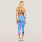 Farbige Blobs Capri Leggings (Rückseite)