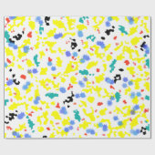 Farbige Blobs Geschenkpapier (Flach)