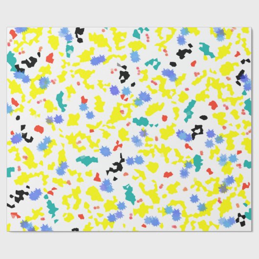 Farbige Blobs Geschenkpapier (Flach)
