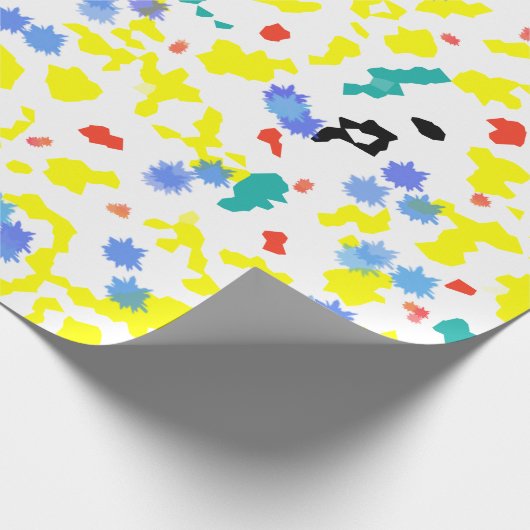 Farbige Blobs Geschenkpapier (Ecke)