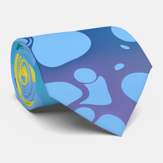 Farbige Blobs Krawatte (Gerollt)