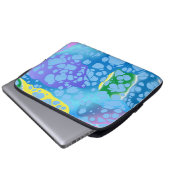 Farbige Blobs Laptopschutzhülle (Vorne Knopf)