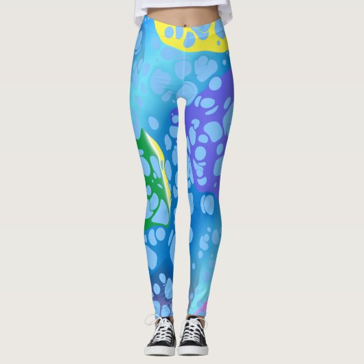 Farbige Blobs Leggings (Vorderseite)