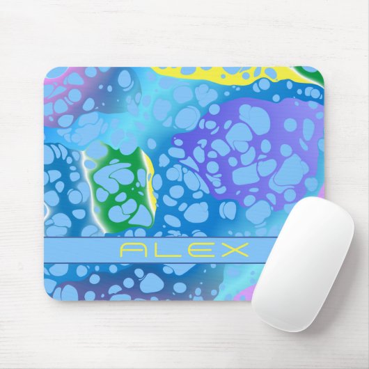 Farbige Blobs Mousepad (Mit Mouse)