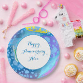 Farbige Blobs Pappteller (Party)