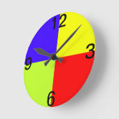 Farbige Blockkunst Runde Wanduhr (Winkel)