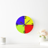 Farbige Blockkunst Runde Wanduhr (Zuhause)