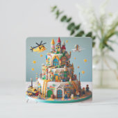 FARBIGE BLOCKS TOM THEMED KINDERGEBURTSTAG KARTE (Stehend Vorderseite)