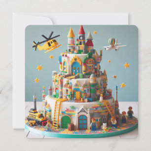 FARBIGE BLOCKS TOM THEMED KINDERGEBURTSTAG KARTE