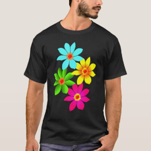 Farbige blühende Blume blüht Blüten Garten Su T-Shirt