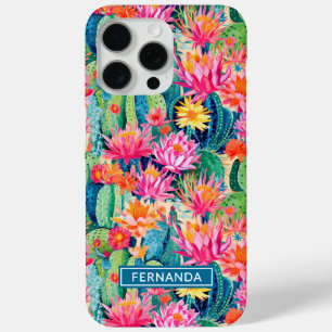 Farbige blühende Kakteen personalisiert Case-Mate iPhone Hülle