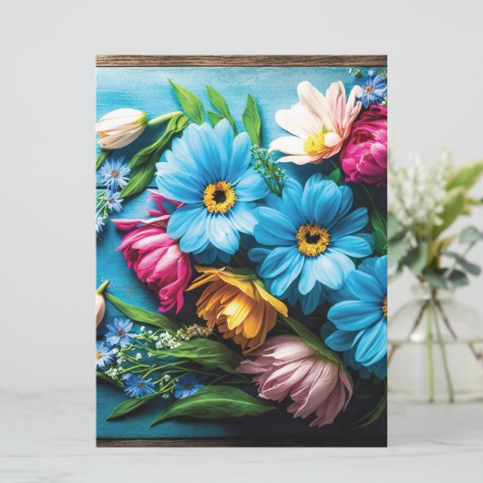 Farbige Blume (Stehend Vorderseite)