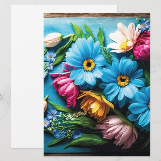 Farbige Blume (Vorne/Hinten)