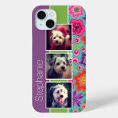 Farbige Blume 3 FotoCollage Personalisiert Case-Mate iPhone Hülle (Rückseite)