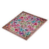Farbige Blume Abstrakte Keramik Fliese (Seite)