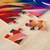 Farbige Blume Acrylic Paint Modern Floral Puzzle (Seite)