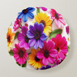 farbige Blume Akzent Kissen