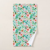 Farbige Blume am Meer Badhandtuch Set (Handtuch)