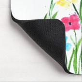 Farbige Blume Aquarellmalerei mit Mausklick Mousepad (Ecke)