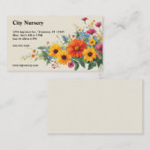Farbige Blume auf Beige Kinderzimmer Pflanze Vertr Visitenkarte (Vorne/Hinten)