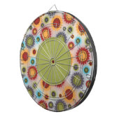 Farbige Blume auf der White Dartboard Dartscheibe (Vorderseite rechts)