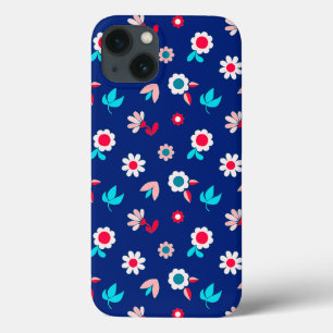 Farbige Blume auf einem dunkelblauen Hintergrund Case-Mate iPhone Hülle