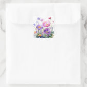 Farbige Blume Aufkleber (Tasche)