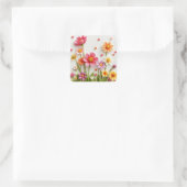 Farbige Blume Aufkleber (Tasche)