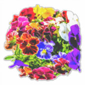 Farbige Blume Aufkleber (Vorderseite)