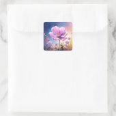 Farbige Blume Aufkleber (Tasche)