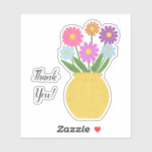 Farbige Blume Aufkleber (Blatt)