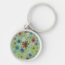 Farbige Blume-Aufkleber