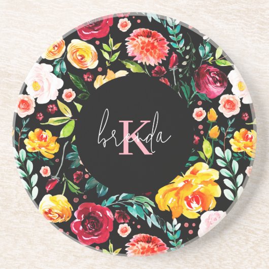 Farbige Blume aus dem Englischen Garten Getränkeuntersetzer (Vorne)