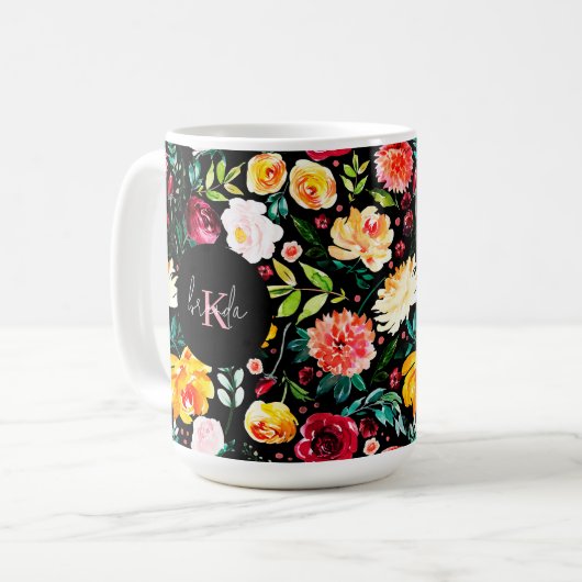 Farbige Blume aus dem Englischen Garten Kaffeetasse (Vorderseite Links)