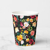 Farbige Blume aus dem Englischen Garten Pappbecher (Rechts)