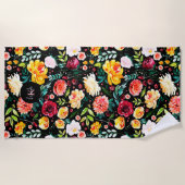 Farbige Blume aus dem Englischen Garten Strandtuch (Vorderseite)