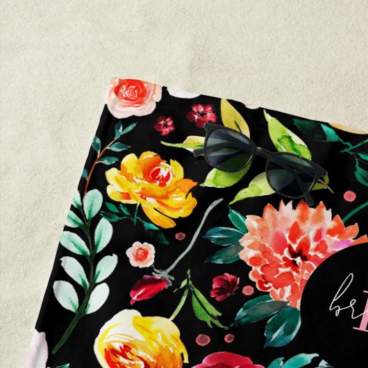 Farbige Blume aus dem Englischen Garten Strandtuch (Beispiel)