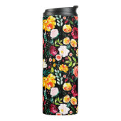 Farbige Blume aus dem Englischen Garten Thermosbecher (Nach links gedreht)