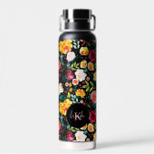 Farbige Blume aus dem Englischen Garten Trinkflasche (Rückseite)