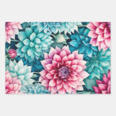 Farbige Blume aus Hütte Geschenkpapier Set (Vorderseite 3)