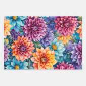 Farbige Blume aus Hütte Geschenkpapier Set (Vorderseite)