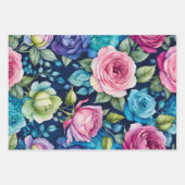 Farbige Blume aus Hütte Geschenkpapier Set (Vorderseite)